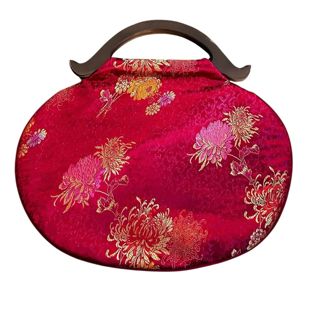 Asian Pink Large Floral Women's Hand Bag